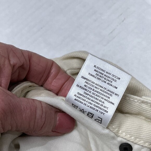 Hidden Tracey Jeans Womens 28 Cream Tracey High Rise Straight Distressed Denim - Picture 12 of 13